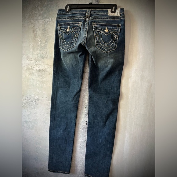 TRUE RELIGION Ricky Flap Pocket Rhinestone Jeans 28 - Picture 3 of 8